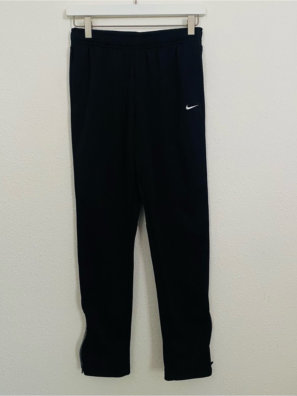 Nike Boys Black Joggers with White Swoosh